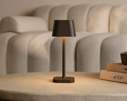 Ava Mokka Bruin Oplaadbare Tafellamp | Draadloos en dimbaar