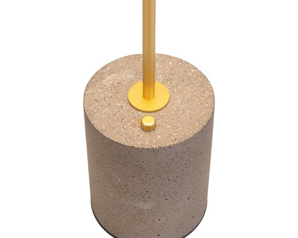 Batterijlamp "seta" grijs 30 cm hoog gemaakt van metaal en beton, met een stevig gebouwd -in LED