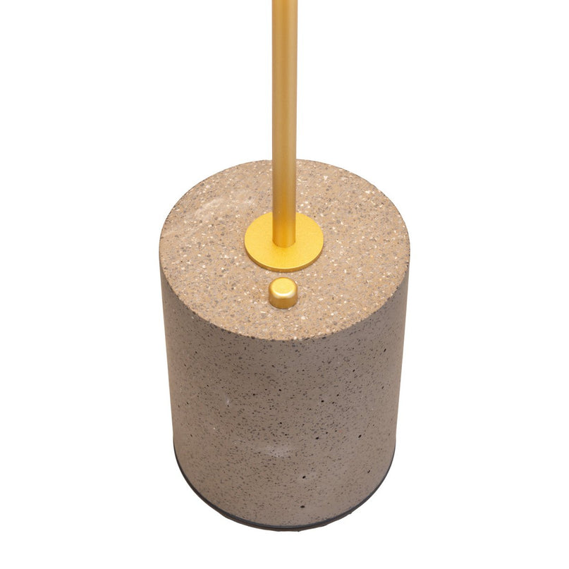 Batterijlamp "seta" grijs 30 cm hoog gemaakt van metaal en beton, met een stevig gebouwd -in LED