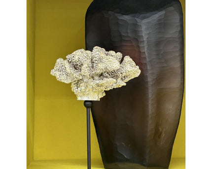 Coral collectie met metalen standaard ( champagnekleur)