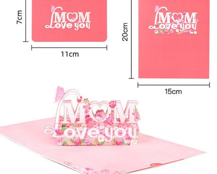 3D-kaart voor de dagkaart van Mum-Mother's Day