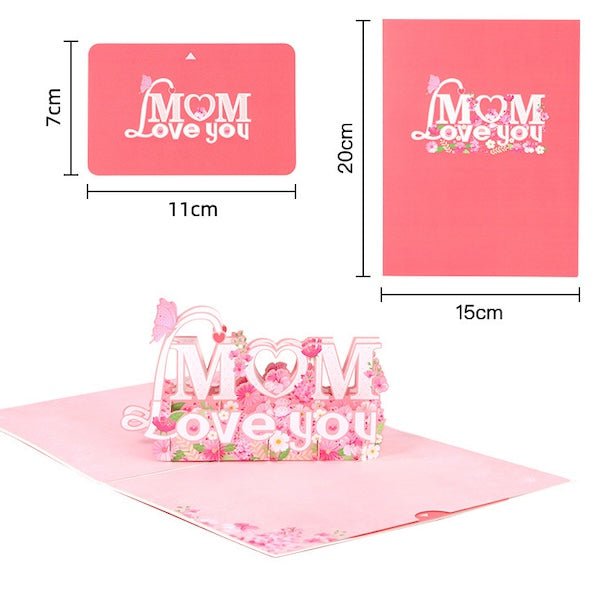 3D-kaart voor de dagkaart van Mum-Mother's Day