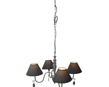 Deco kroon zwart d: 55cm "Castellum"
