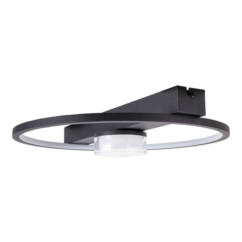 LED -plafondlicht "CIMO" gemaakt van zwart metaal en plastic, 40 cm lang, dimbaar door wandschakelaar