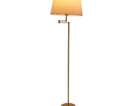 Staande lamp "Bologna" Hoogte 158 cm gemaakt van metaal in Matt Brass, Beier TextalsPreu, E27