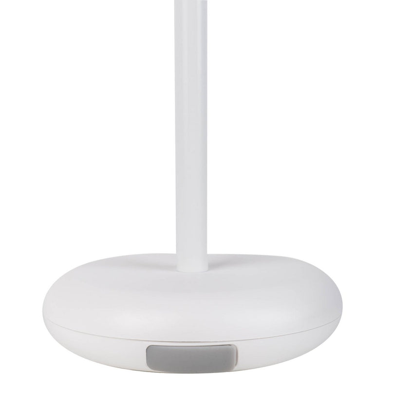 Noteloze tabletlicht "PASI" voor buiten en binnen, gemaakt van metaal en plastic in wit, dimbaar, met aanraking en geheugenfunctie, ca. 26 cm hoog