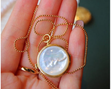 MOP Ronde Sachet-Openbare Medaillonketting