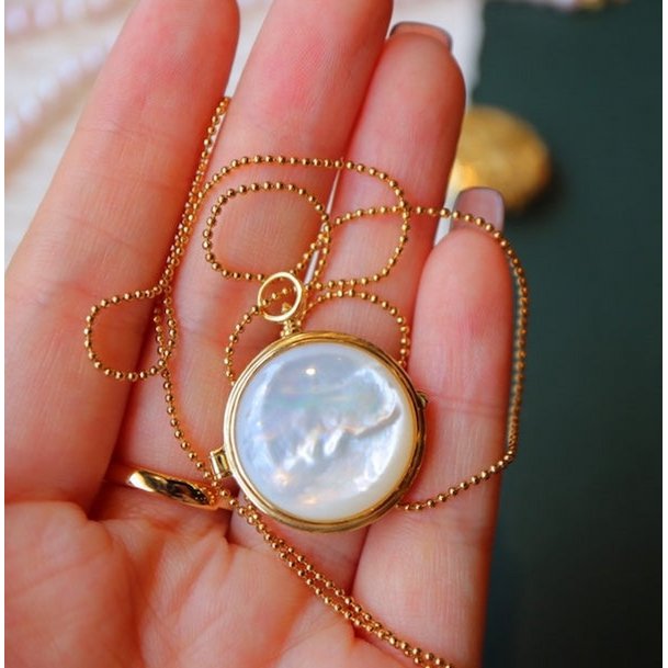MOP Ronde Sachet-Openbare Medaillonketting
