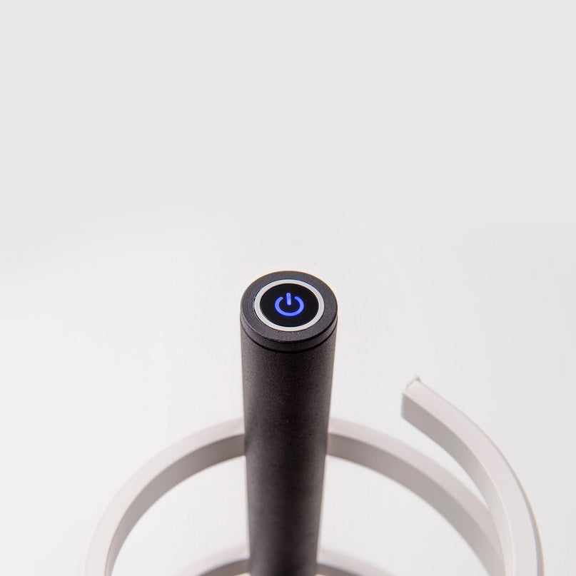 LED staande lamp "Belleza", moderne vloerlamp gemaakt van metaal en plastic in zwart en wit, met stevig ingebouwde LED's, 140 hoog, verlichting voor woonkamer, eetkamer, slaapkamer of kantoor.