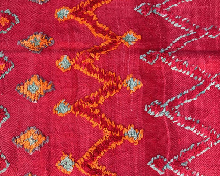 Zuiver wollen Marokkaans Kelim Berber tapijt 163 x 405 cm