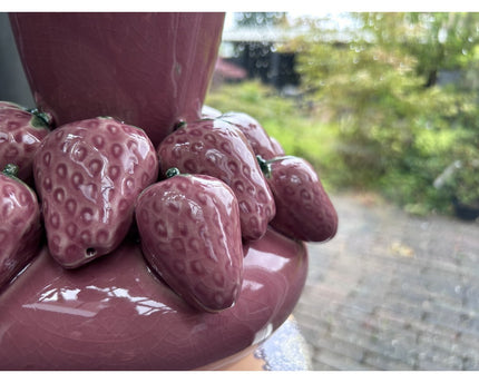 Zijden Bloemen met Strawberry Juice Vase H：23cm