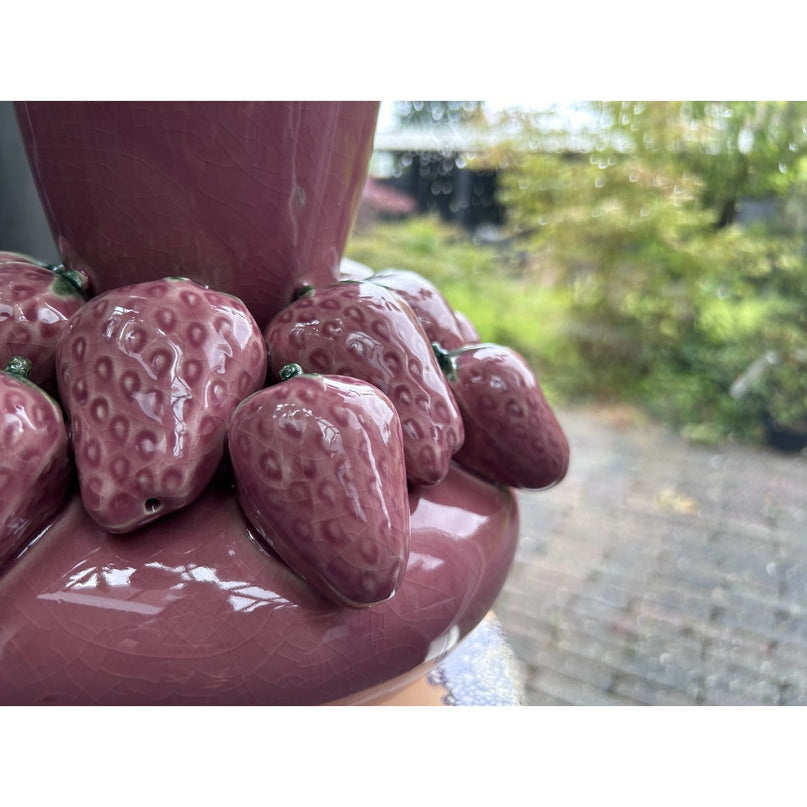 Zijden Bloemen met Strawberry Juice Vase H：23cm