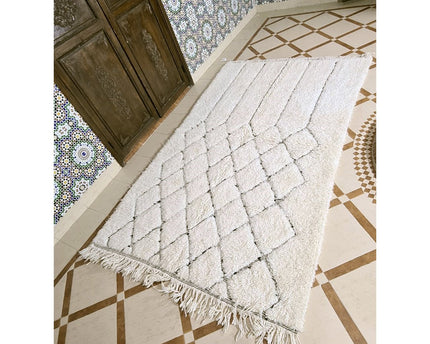 Berber vloerkleed Beni Ouarain zuivere wol 157 x 265 cm