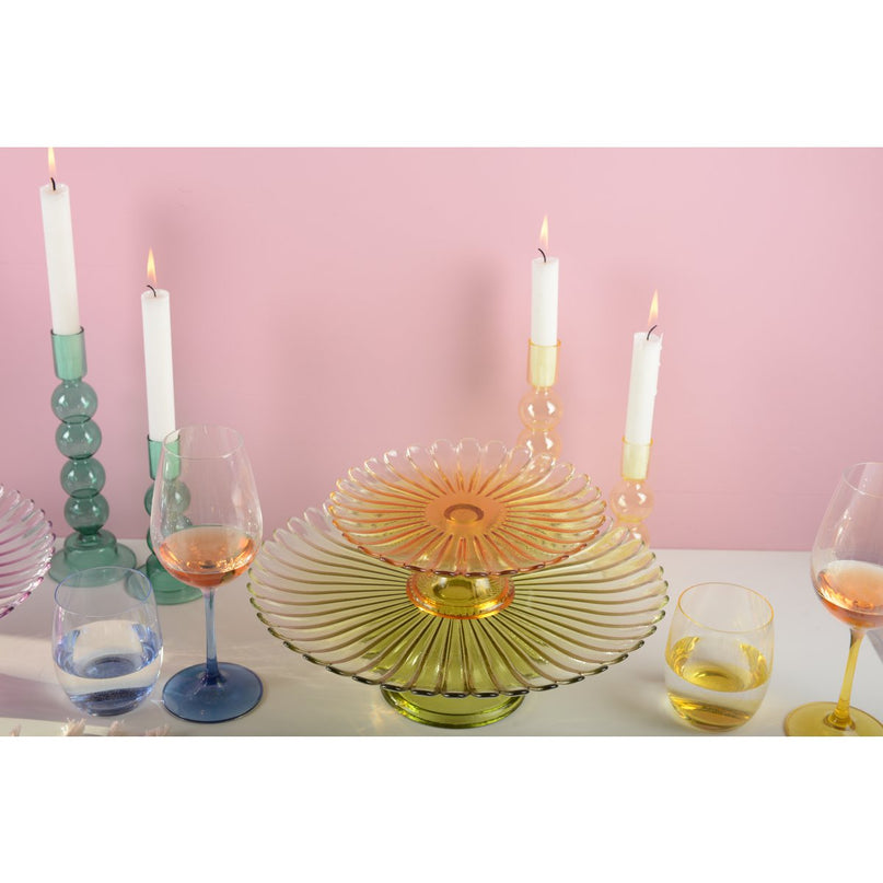 Gele cakeveschaal 21 cm - lente