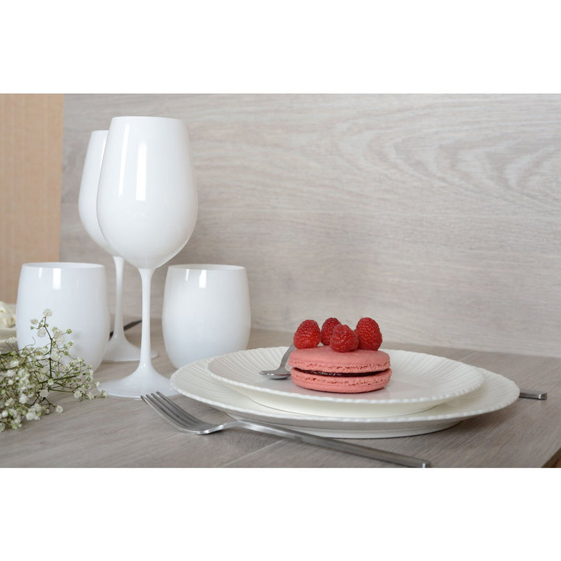 Flora witte dessertplaat 21.3x21.3x2cm