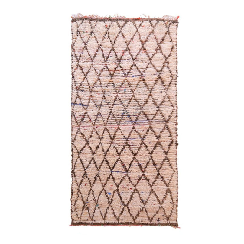 Zuiver wollen Marokkaans Berber-tapijt 103 x 230 cm