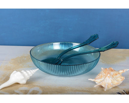 Acryl turquoise salade bestek