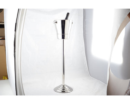 Roestvrijstalen voet champagne emmer h.84 cm