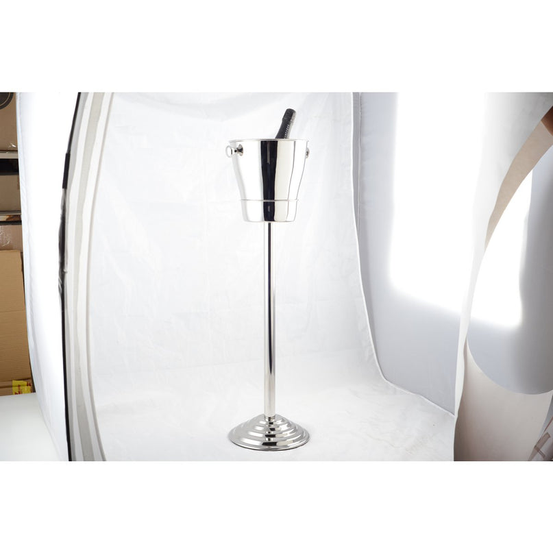 Roestvrijstalen voet champagne emmer h.84 cm