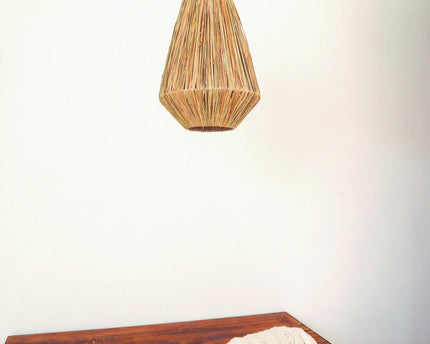 Lampenkap Plafondlamp Pendel rond ENDAH gemaakt van Raffia