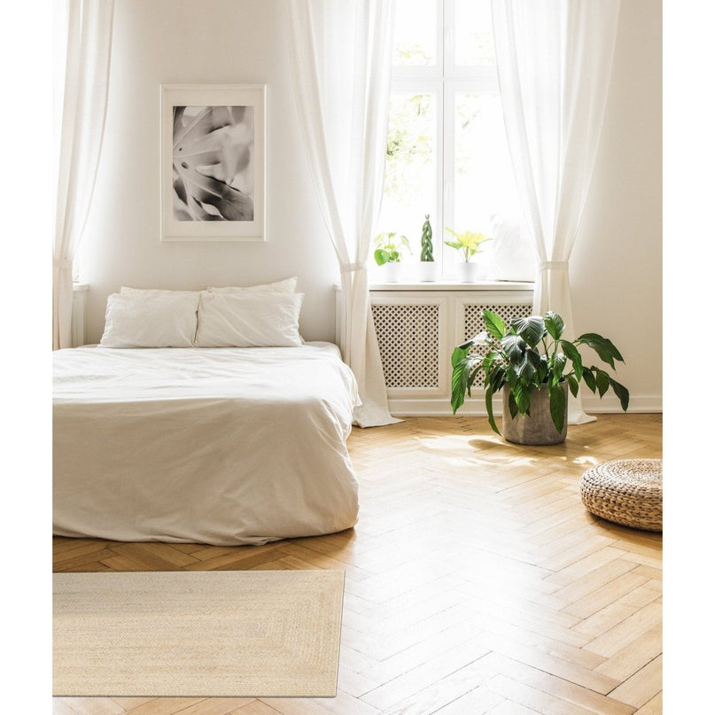 Handgemaakte designermat in Indira Jute