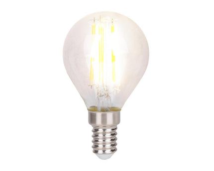 6-set LED-filamentlamp met E14 versie 4 watt, gemaakt van metaal en glas, helder
