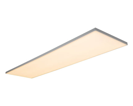 LED -paneel plafondlicht "Carente" lengte 119,5 cm, frameless, vele functies, gemaakt van metaal en plastic, witte, geïntegreerde LED's