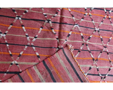 Zuiver wollen Marokkaans Kelim Berber tapijt 126 x 208 cm
