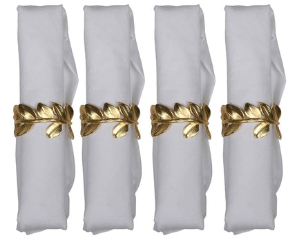 SET VAN 4 RONDE LADEN HANDDOEKEN