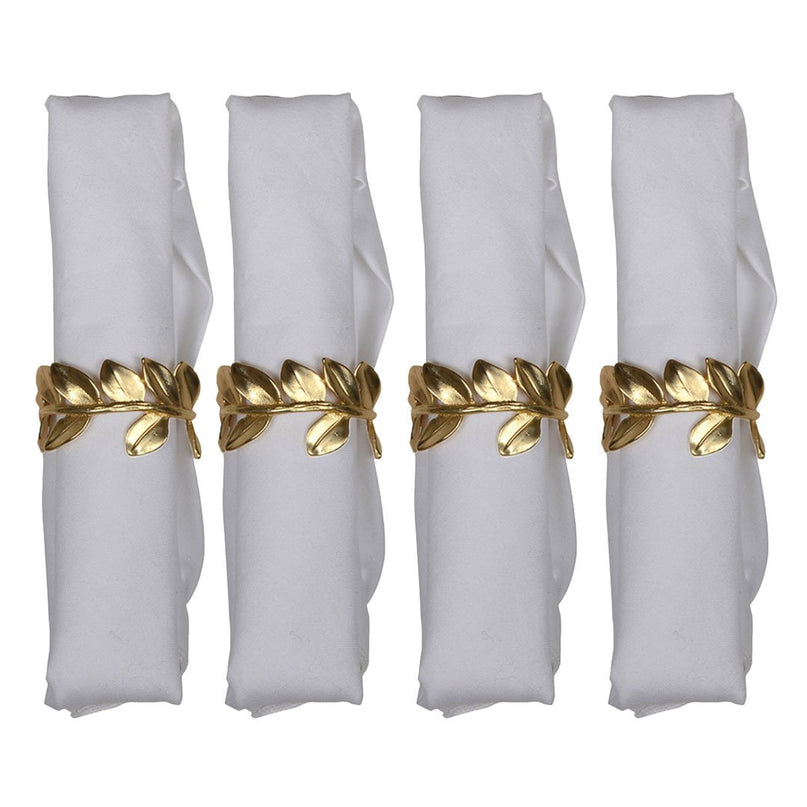SET VAN 4 RONDE LADEN HANDDOEKEN