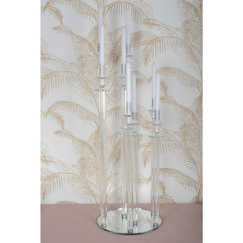 KRISTAL KANDELAAR CENTRUM 8 LAMPEN H77CM