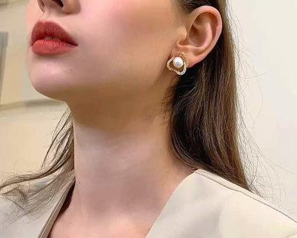 Lotus Design Sparkling Pearl -oorbellen N Ringen