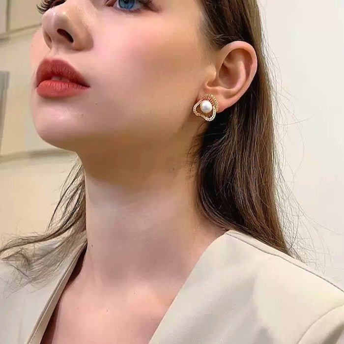 Lotus Design Sparkling Pearl -oorbellen N Ringen