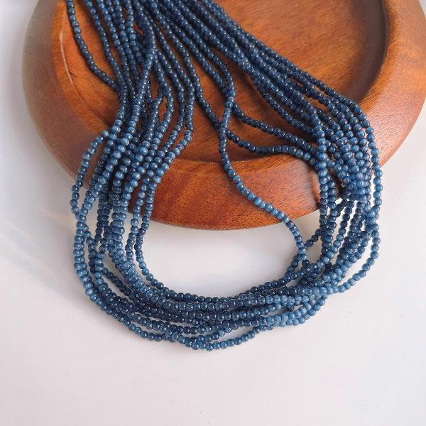Gevlochten choker met cat's oogstenen kralen - Camille sluiting