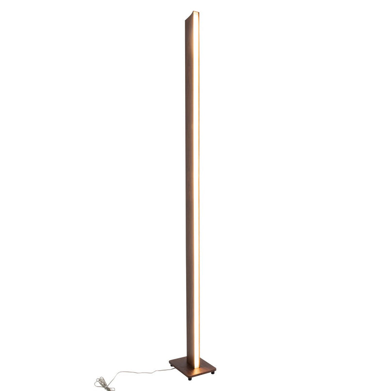 LED vloerlamp "Madera" h: 152cm naturel