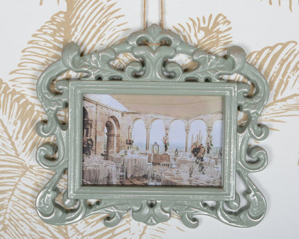 Horizontaal groen frame om 10x15 cm op te hangen