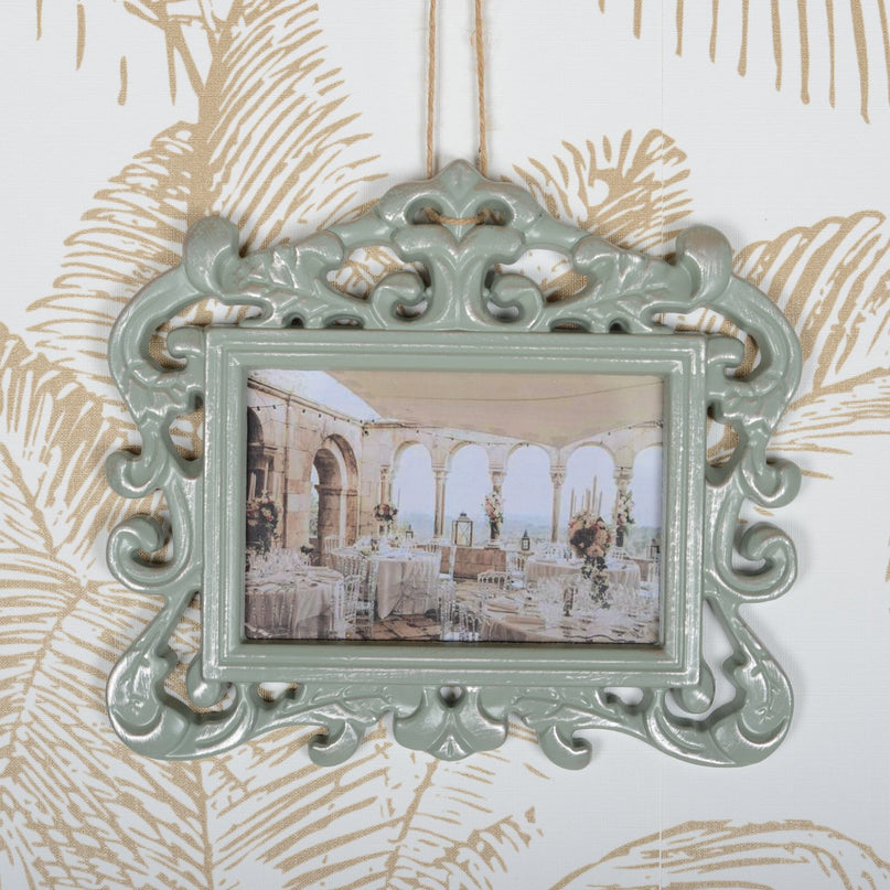 Horizontaal groen frame om 10x15 cm op te hangen