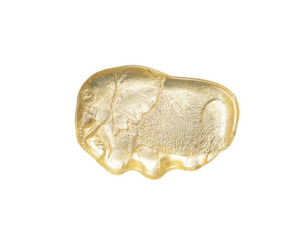 Gouden glazen beker gebarsten olifant 15x22x2cm