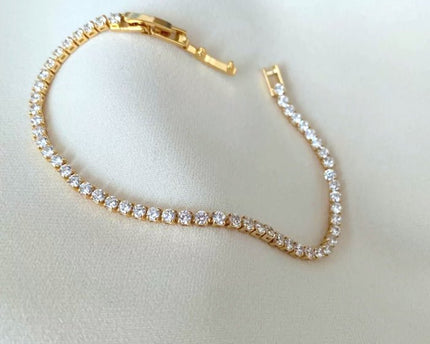 Tijdloze diamanten look sprankelende armband