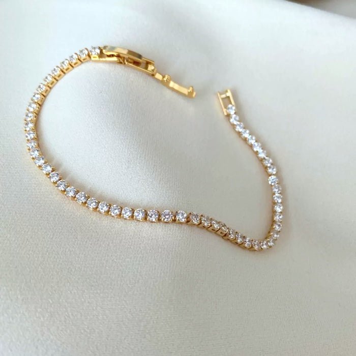 Tijdloze diamanten look sprankelende armband