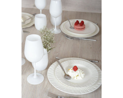Assiette Plate Blanche Lilia 26.5x26.5x2.3cm