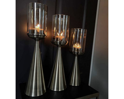 KANDELAAR | GLAS | GOUD-M-hoog-45cm