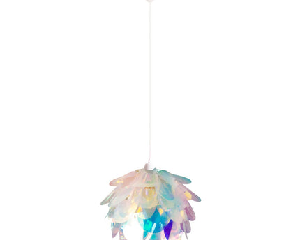 Hanger lamp "fora" gemaakt van metaal en iriserend plastic, e27 socket, verlichting voor woonkamer, eetkamer en kantoor, Ø40 cm