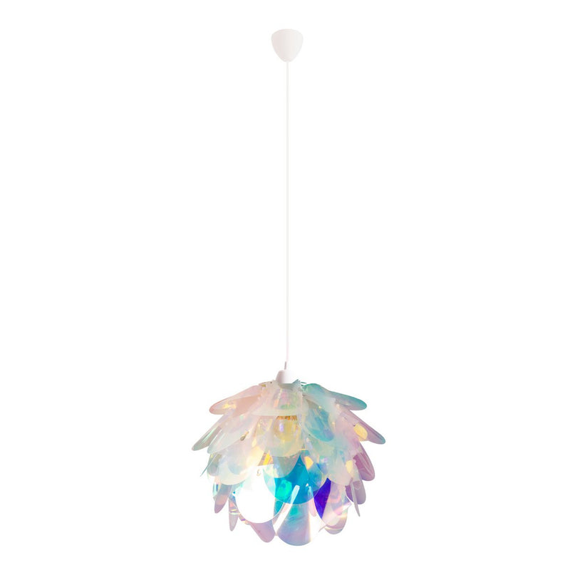Hanger lamp "fora" gemaakt van metaal en iriserend plastic, e27 socket, verlichting voor woonkamer, eetkamer en kantoor, Ø40 cm