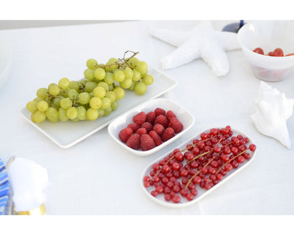 Plat ovale blanc 22cm