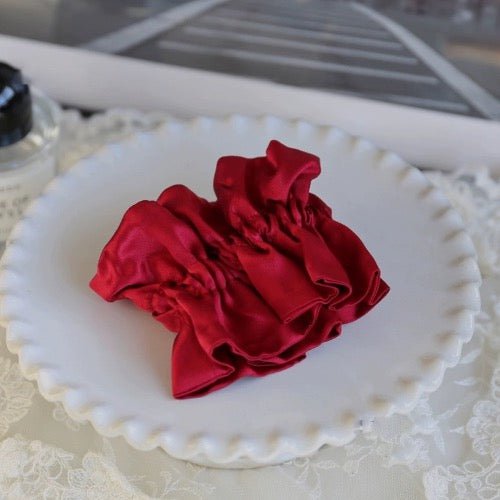 Chique 100% zijden rokontwerp haarscrunchie-dubbellaags-19 mm