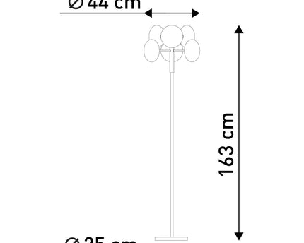 Vloerlamp "ORION" rokerig