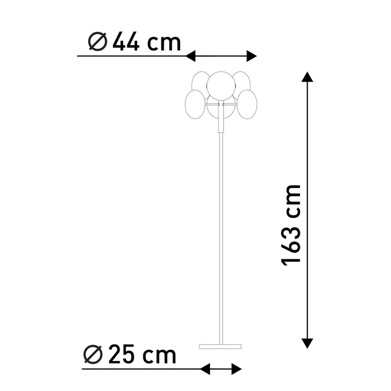 Vloerlamp "ORION" rokerig