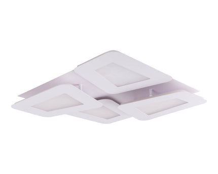 LED -plafondlamp "SIMEN" 48 x 48 cm, metaal en plastic, wit, geïntegreerde LED's, warm wit