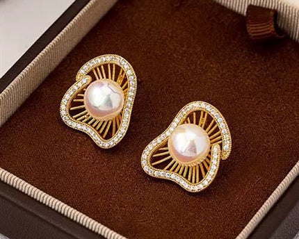 Lotus Design Sparkling Pearl -oorbellen N Ringen